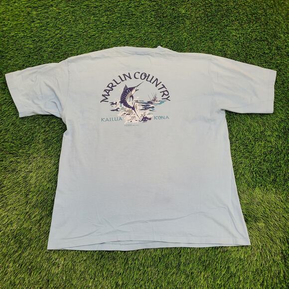 Vintage 80s Kailua Kona Marlin Country Crazy-Shirts Shirt XL 24x28 USA - Picture 1 of 16